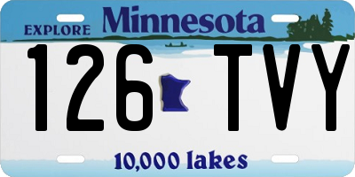 MN license plate 126TVY