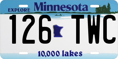 MN license plate 126TWC