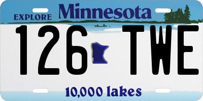 MN license plate 126TWE
