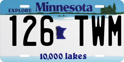 MN license plate 126TWM