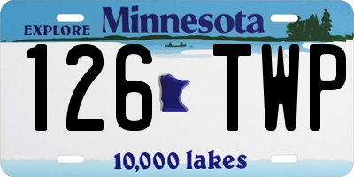 MN license plate 126TWP