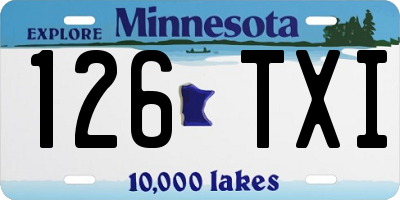 MN license plate 126TXI
