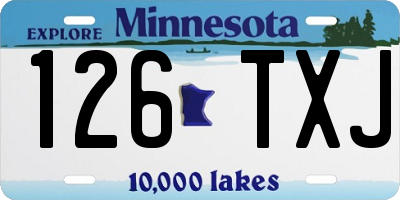 MN license plate 126TXJ