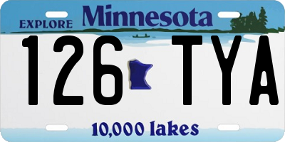 MN license plate 126TYA