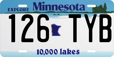 MN license plate 126TYB