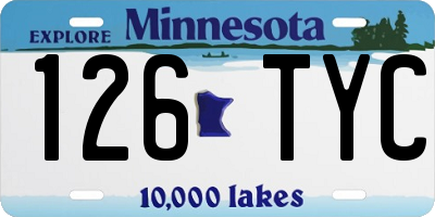 MN license plate 126TYC