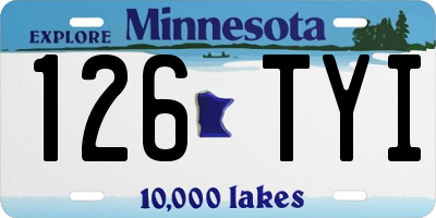 MN license plate 126TYI