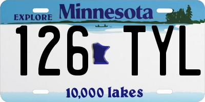 MN license plate 126TYL