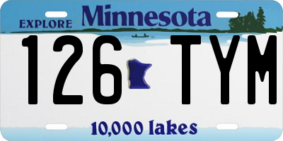 MN license plate 126TYM