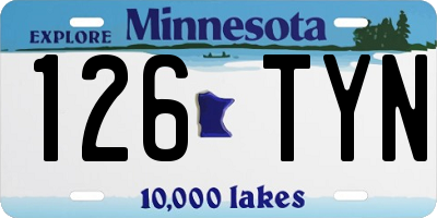 MN license plate 126TYN