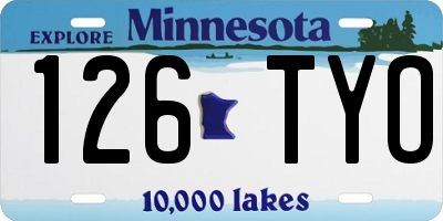 MN license plate 126TYO
