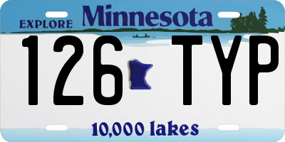 MN license plate 126TYP