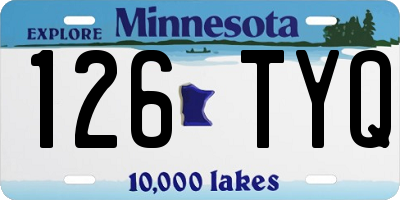 MN license plate 126TYQ