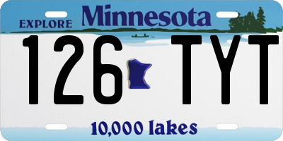 MN license plate 126TYT