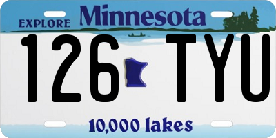 MN license plate 126TYU