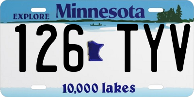 MN license plate 126TYV