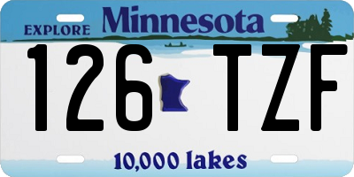 MN license plate 126TZF