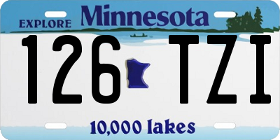 MN license plate 126TZI
