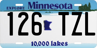 MN license plate 126TZL