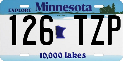 MN license plate 126TZP