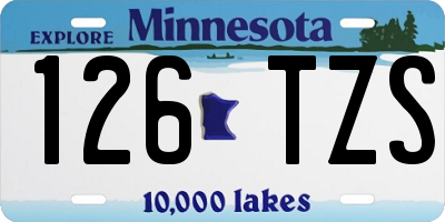 MN license plate 126TZS