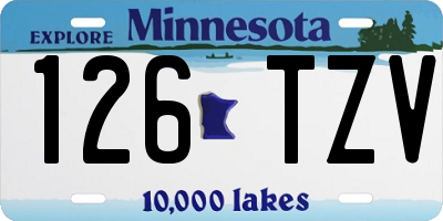 MN license plate 126TZV
