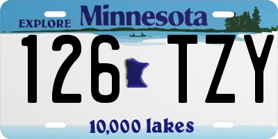 MN license plate 126TZY