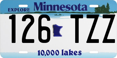MN license plate 126TZZ