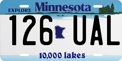 MN license plate 126UAL