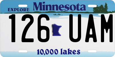 MN license plate 126UAM