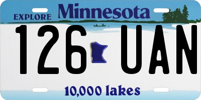 MN license plate 126UAN
