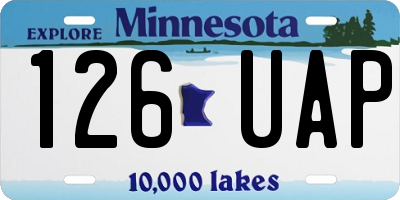 MN license plate 126UAP