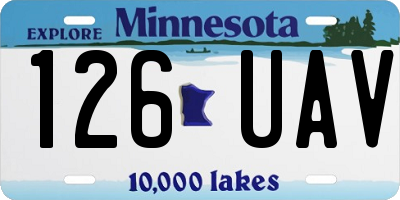 MN license plate 126UAV