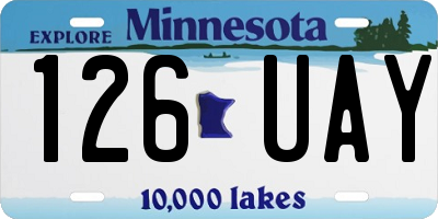 MN license plate 126UAY