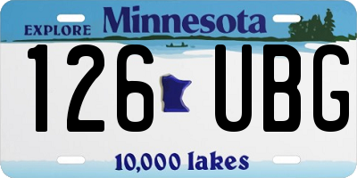 MN license plate 126UBG
