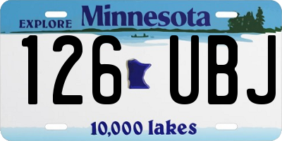MN license plate 126UBJ