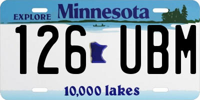 MN license plate 126UBM