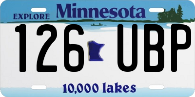 MN license plate 126UBP