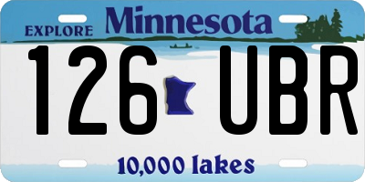 MN license plate 126UBR