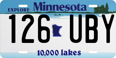 MN license plate 126UBY