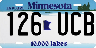 MN license plate 126UCB