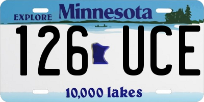 MN license plate 126UCE