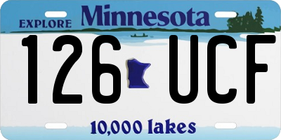 MN license plate 126UCF