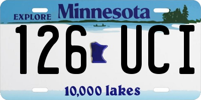 MN license plate 126UCI