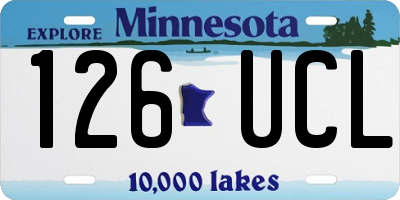 MN license plate 126UCL