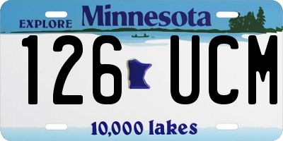 MN license plate 126UCM