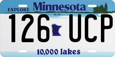 MN license plate 126UCP