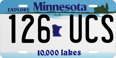 MN license plate 126UCS
