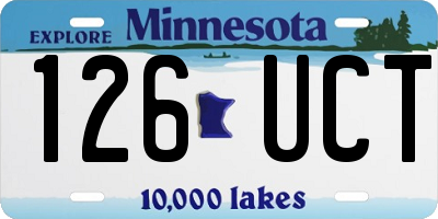 MN license plate 126UCT