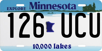 MN license plate 126UCU